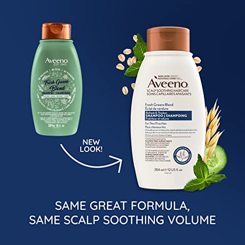 Aveeno Scalp Soothing Fresh Greens Blend Shampoo, 354 ml (Pack of 1)