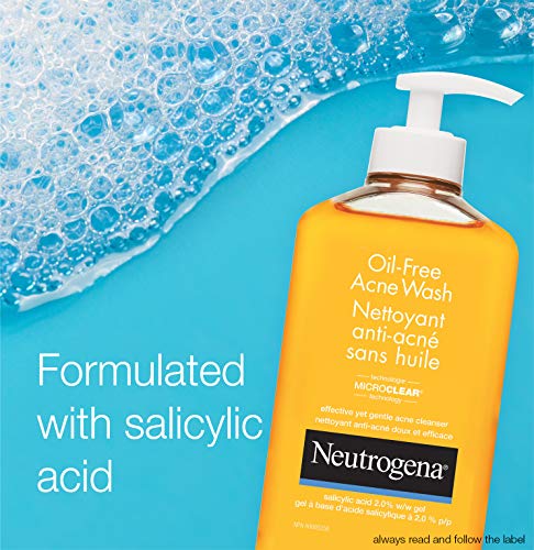 Neutrogena Oil-Free Acne Face Wash with Salicylic Acid, Non Comedogenic Facial Cleanser, 177 mL