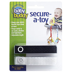 Baby Buddy Secure-A-Toy, Black/White, 2-Pack