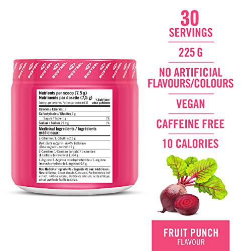 BioSteel Sports Beets Pre-Workout Powder, Non-GMO Formula, Fruit Punch, 30 Servings