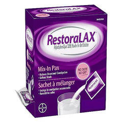 RestoraLAX Powder Stool Softener Laxative - Effective Constipation Relief For Adults, Laxatives For Constipation, Bloating Relief, Gas Relief, Upset Stomach Relief, 72 Single Dose Sachets