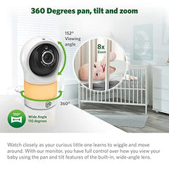 LeapFrog 1080p WiFi Remote Access 360 Degree Pan & Tilt Camera, Video Baby Monitor Night Light, Color Night Vision, LF1911