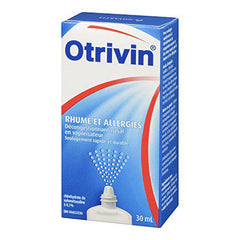 Otrivin Nasal Spray, Cold & Allergy Medication, Nasal Decongestant, Original Formula, 30 mL