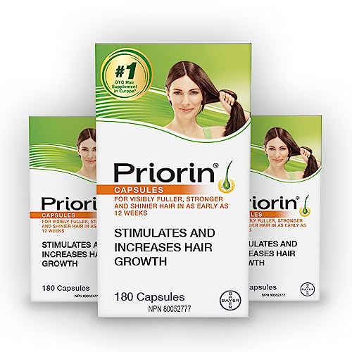 Priorin Hair Growth Vitamins With Biotin - Hair Vitamins To Stimulate Hair Growth For Men And Women, Decrease Of Hair Loss After Washing, Contains Biotin For Hair Growth, 3x60 Count, 3 Month Supply