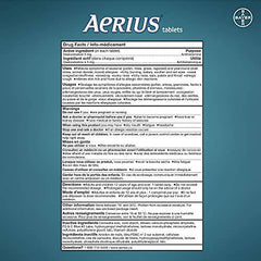 Aerius Allergy Medicine, Fast Relief, 24-Hour, Non-Drowsy, 15 Symptoms, 50 Tablets