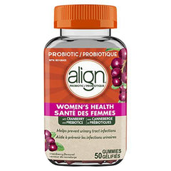 Align Women's Health Prebiotic + Probiotic Gummies, Helps Prevent Urinary Tract Infections, #1 Doctor Rcommended Probiotic Brand*, Cranberry Flavoured, 50 Count