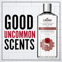 Cremo All Season Body Wash, Bourbon & Oak, 16 fl oz - Masculine Scent with a Tantalizing Essence of Lively Distiller's Spices, Smoked Bourbon and Oak