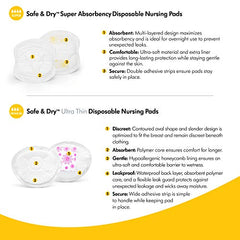 Medela Safe & Dry Ultra Thin Disposable Nursing Pads, 240 Count Breast Pads for Breastfeeding, Leakproof Design, Slender and Contoured for Optimal Fit and Discretion, White