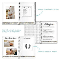 Pearhead Pregnancy Journal, White/Gold/Black