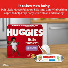 HUGGIES Baby Wipes, Huggies Natural Care Refreshing, SCENTED, Hypoallergenic, 3 Flip-Top Packs, 168 Count