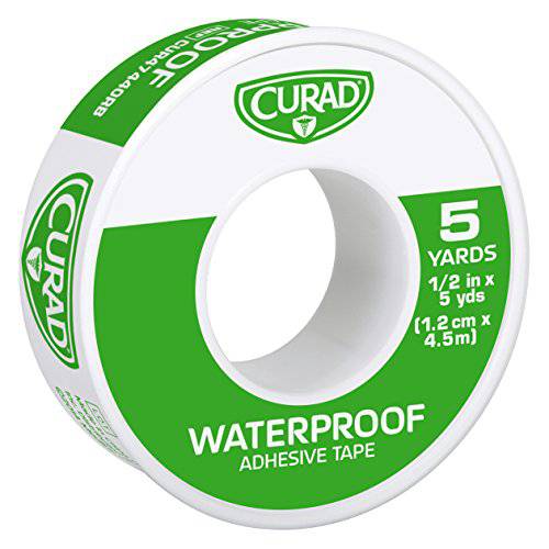 Curad Waterproof First-Aid Tape, 1/2 x 5-Yard, Pack of 6