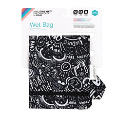 Bumkins Waterproof Wet Bag, Washable, Reusable for Travel, Beach, Pool, Stroller, Diapers, Dirty Gym Clothes, Wet Swimsuits, Toiletries, 12x14 – Be Kind, WB-BTW3