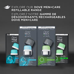 Dove Men+Care 0% Aluminum Refillable 48H Deodorant Starter Set Clean Touch Scent Deodorant for Men 32 g