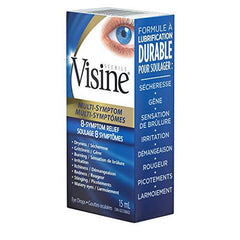 Visine Triple Action Eye Drops - Polyethylene Glycol, Hydrochloride - Dry Eyes, Red Eye, Strained Eyes, Tired Eyes - 15 mL