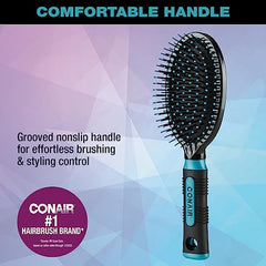 Conair Pro Hair Brush with Nylon Bristles, Oval Cushion, Assorted