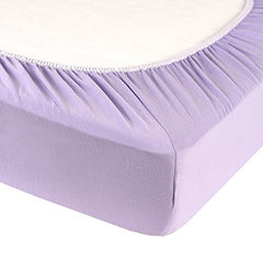 Kushies Blue Banana Jersey Knit Fitted Crib Sheet, Lilac