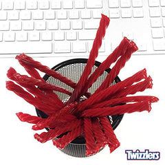 TWIZZLERS Zero Sugar Twists Strawberry Flavored Chewy Candy, Bulk Aspartame Free, 5 oz Bags