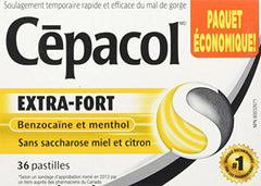 Cēpacol Extra Strength, Sucrose Free, Honey Lemon, Sore Throat lozenges, Value Pack, 36 count