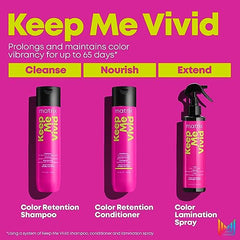 Matrix Keep Me Vivid Conditioner, Deeply Nourishes Hair & Prevents Fading, For Semi-Permanent and Color Treated Hair, Salon Conditioner, 300ml (Packaging May Vary)