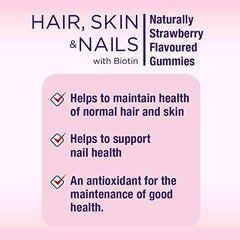 Hair, Skin & Nails with Biotin Supplement Gummies