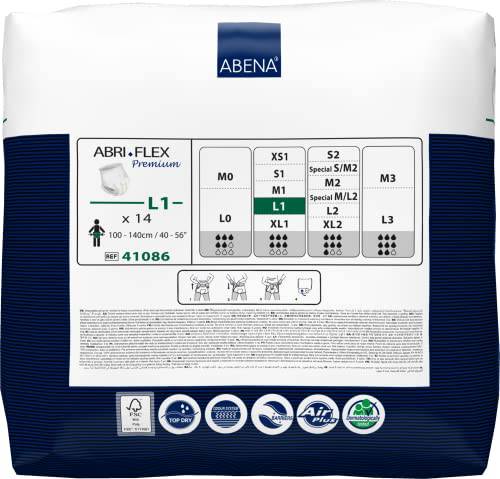 Abena Abri-flex Premium Protective Underwear, L1, 14 Count