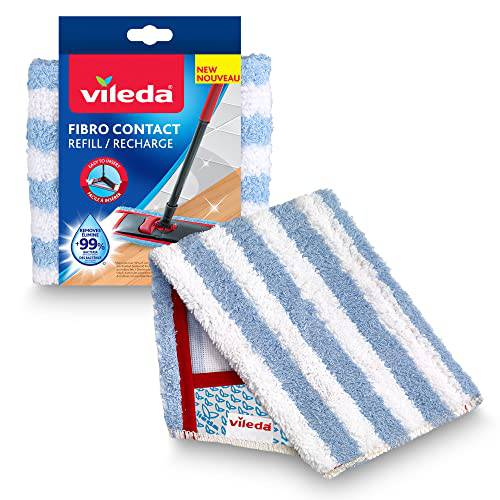 Vileda Fibro Contact Mop Refill - Flat Mop, Cotton & Microfibre Blend - Zecoya