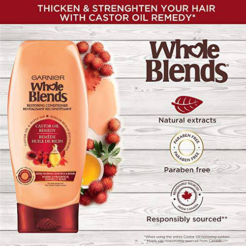 Garnier Whole Blends Castor Oil Remedy Conditioner, 650 mL - Zecoya