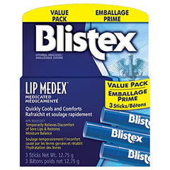 Blistex Lip Medex Stick Value Pack 3 count