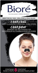 Biore Deep Cleansing Charcoal Duo, Deep Pore Charcoal Cleanser and Pore Strips for the face, blackhead removal with Natural Charcoal for Oily Skin, Dermatologist Tested and Vegan Friendly