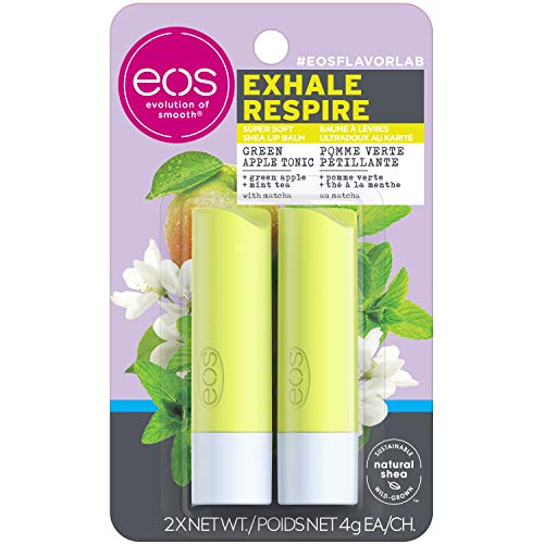 eos flavorlab Lip Balm Stick - Exhale | Green Apple Tonic | 0.14 oz | 2-pack