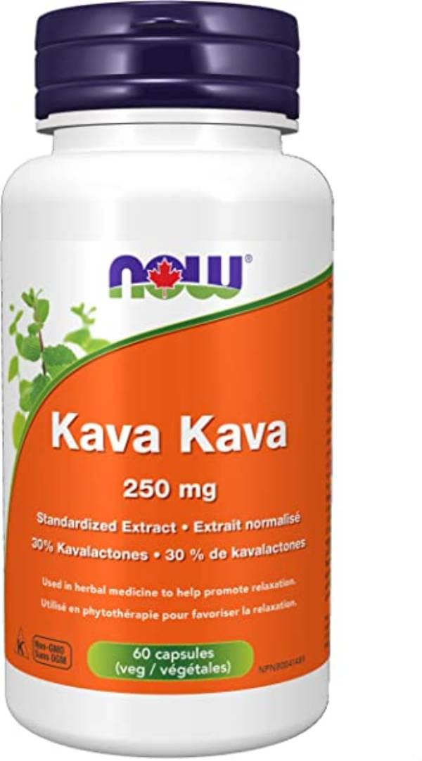 NOW Supplements Kava Kava 250mg Capsules, 60 Count