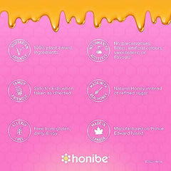 Honibe Kids Multivitamin Gummies Plus Immune Boost | Barbie | Honey-Based Vitamins Made in Canada | Children's Chewable Gummy Vitamins | Kids Zinc Vitamin Gummy Bees | 60 gummies