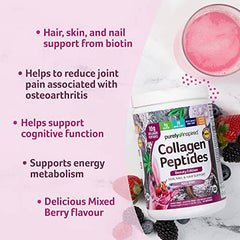 Collagen Powder, Purely Inspired Collagen Peptides Powder, Beauty, Supports Skin, Hair and Nail, Joint Pain Support, Mixed Berry, 20 Servings