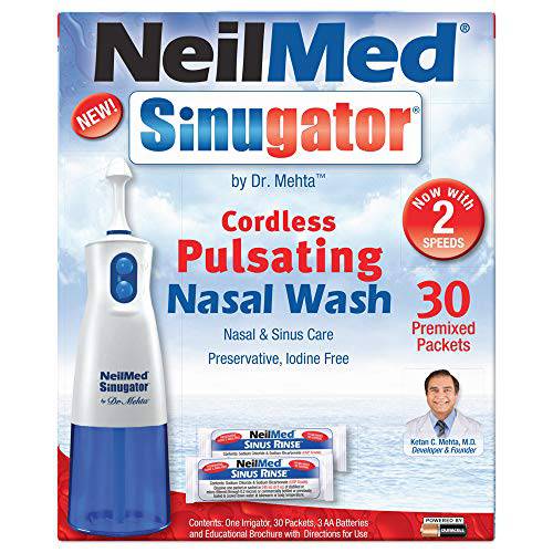 NeilMed Sinugator - Dual Speed Cordless Pulsating Nasal Wash 1 count