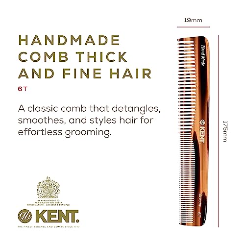 Kent Handmade Sawcut Comb, 6T