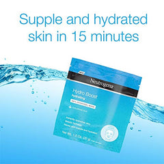 Neutrogena Hydro Boost Hydrating Face Sheet Mask, Beauty Face Mask with Hyaluronic Acid, 100% Hydrogel to deeply hydrate skin, 1x30g Mask