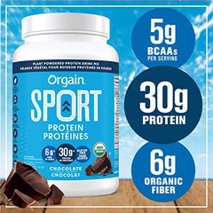 Orgain Nutrition Organic Sport Protein Powder - Chocolate 2.01 LB