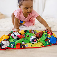 Melissa & Doug Take-Along Farm Baby and Toddler Play Mat (49 x 37 cm) With 9 Animals - Folds To Be Convenient Storage Bag for Travel