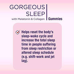 Nature's Bounty Gorgeous Sleep Gummy with Melatonin & Collagen, 60 Gummies