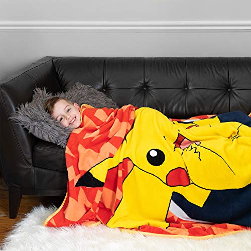 Franco Kids Bedding Ultra Soft Micro Raschel Blanket, 62 in x 90 in, Pokemon