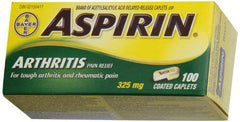 ASPIRIN Original Strength Arthritis Pain Relief Caplet, 325 mg