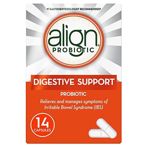 Align Probiotic Digestive Support, IBS Symptom Relief such as Gas, Abdominal Discomfort, Bloating, #1 Doctor Recommended Probiotic Brand*, Contributes to a Natural Healthy Intestinal Flora, 14 Capsules