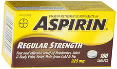 ASPIRIN Regular Strength Tablet, 325 mg, 100 tablets