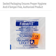 Howard Leight by Honeywell FirmFit Disposable Foam Earplugs, Polybag, 200-Pairs (FF-1), Orange