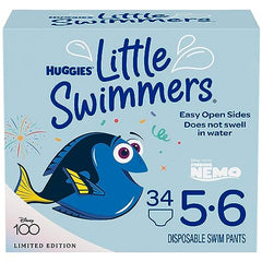 HUGGIES Disposable Swim Diapers - Size 5-6 Large, Huggies Little Swimmers, 34 ct