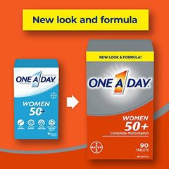 One A Day Multivitamin For Women 50 Plus - Daily Vitamins For Women With Vitamin A, B6, B12, C, D, E, Biotin, Calcium, Magnesium & Zinc, Helps Support Immune Function, Bone Health And More, 90 Tablets