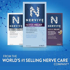 Nervive Nerve Health, for Nervous System, Alpha Lipoic Acid, ALA, Vitamins B1-Thiamine, B6, B12, 30-Day Supply, 30 Count