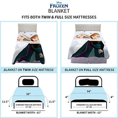 Franco Kids Bedding Ultra Soft Plush Micro Raschel Blanket, 62 in x 90 in, Disney Frozen 2