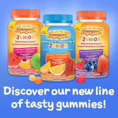 Emergen-C Immune+ Junior Vitamin C Gummy Supplement, Kid's Vitamins Fun-tastic Fruit Flavour, 44 Gummies