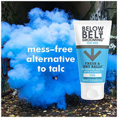 Below the Belt 2-Pack Ball Cream – Talc-Free Deodorant for Men’s Groin Area – Anti Chafing Soothing Gel Bundle (Peppermint Scented), Packaging may vary